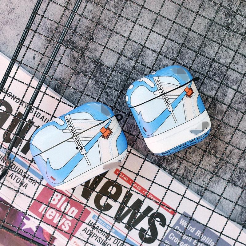 off white airpod case with clip
