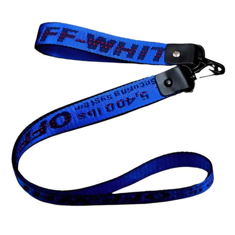 off white lanyard blue