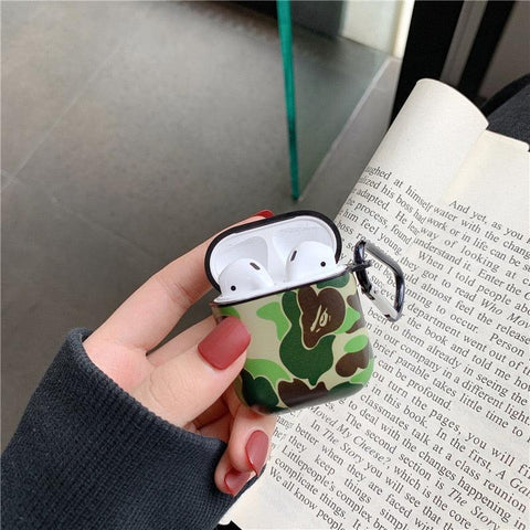 green camo airpod case