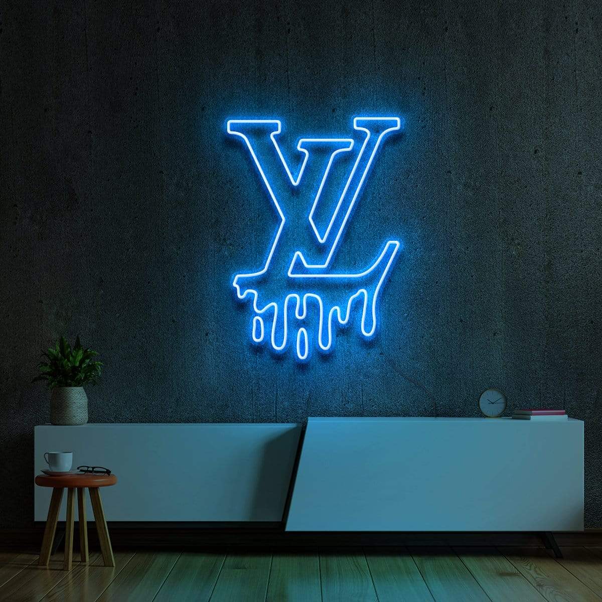 Louis Vuitton Logo Light-up Sign W/ Large Lv Design