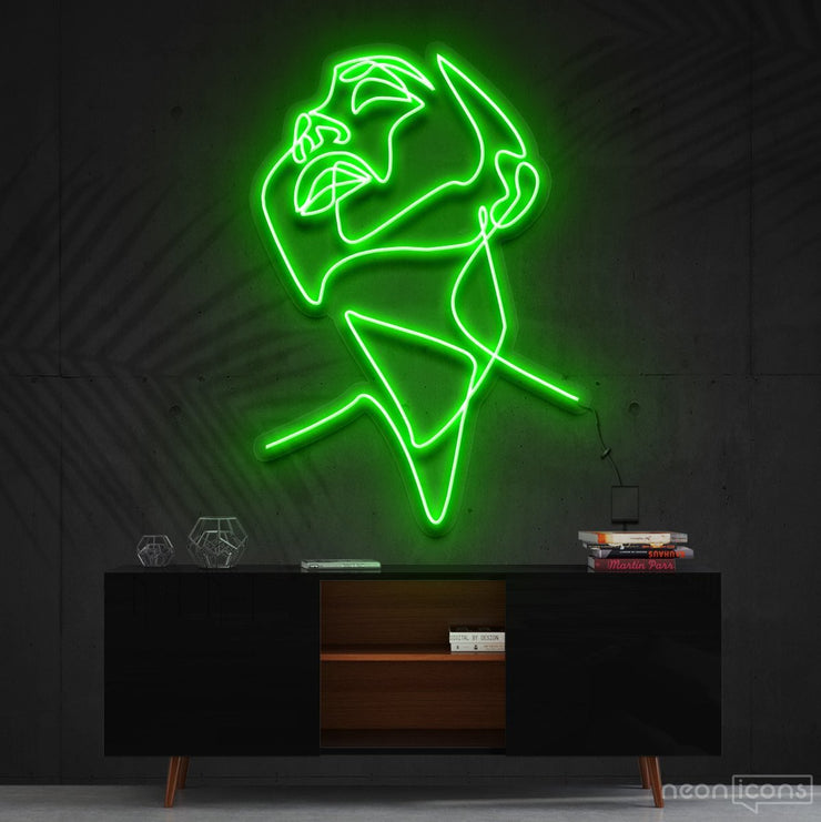 "Pure Ecstasy" Neon Sign 90cm (3ft) / Green / Cut to Shape by Neon Icons