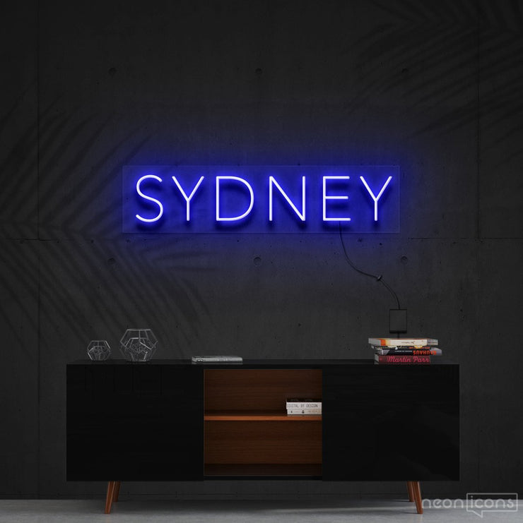 "Sydney" Neon Sign 60cm (2ft) / Blue / Cut to Shape by Neon Icons