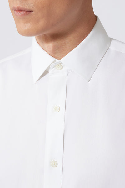 Wrinkle-Free Pinpoint Oxford Dress Shirt | White | Shop Men's Dress ...