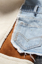 Load image into Gallery viewer, Dream Denim Suede Spliced Plush Coat
