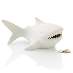 Ceramic Shark Bank at home