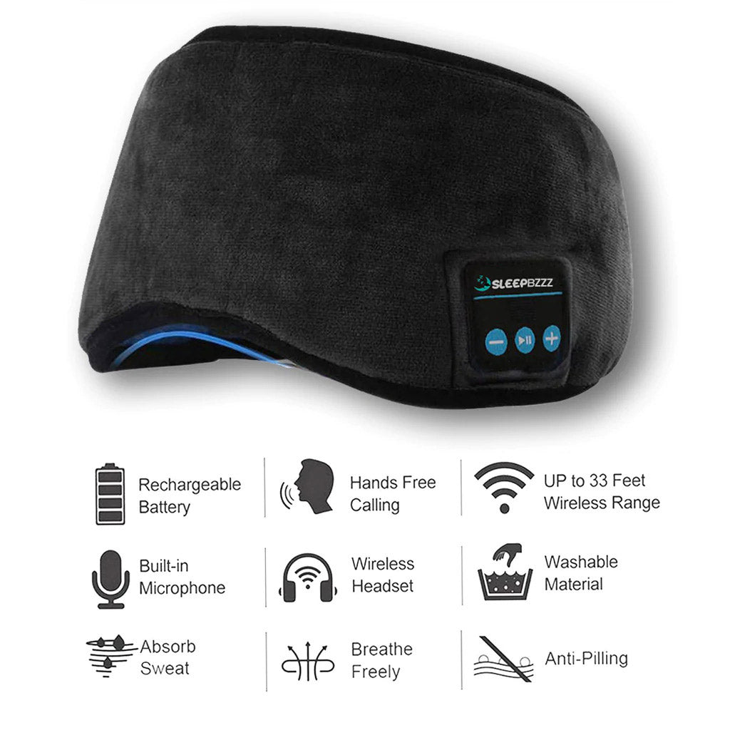 Wireless Bluetooth Eye Mask Headphones Sleeping by SleepBzzz