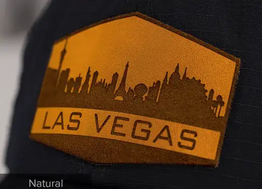 leather-lasvegas natural with ebroidered patches