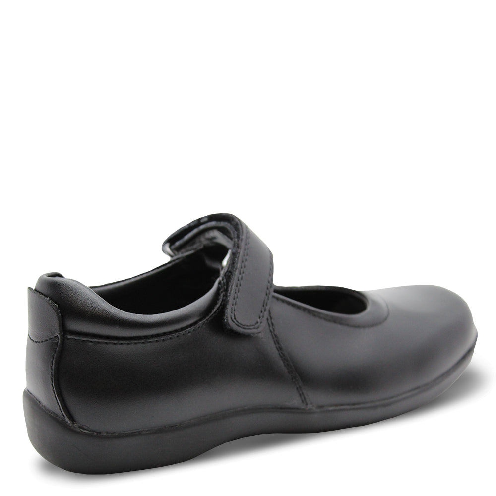 clarks black velcro school shoes