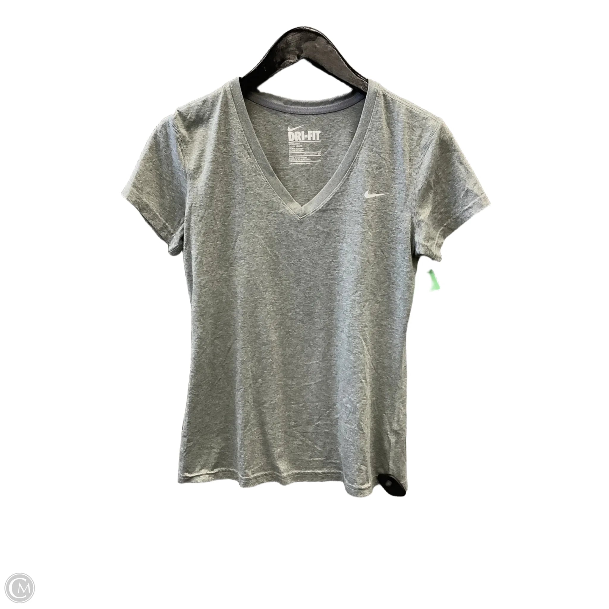 Athletic Top Short Sleeve By Nike Apparel In Grey, Size: S