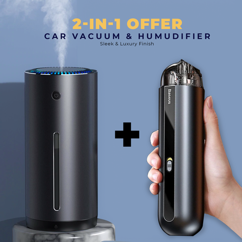Car Vacuum and Humidifier for clean fresh smelling car