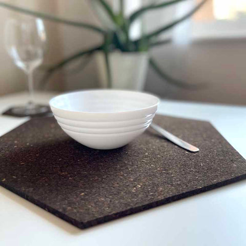 smoked cork placemats and coasters