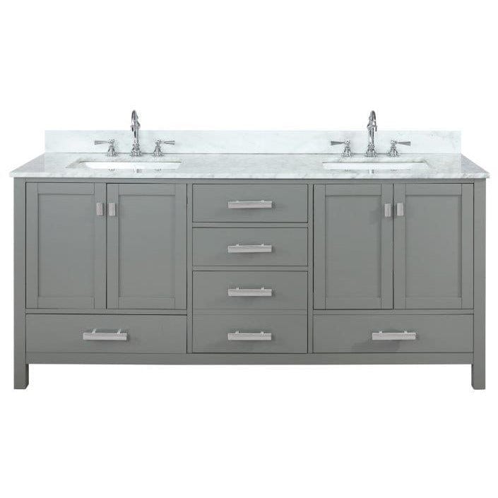Design Element V01-72-GY Valentino 72" Double Sink Vanity in Gray