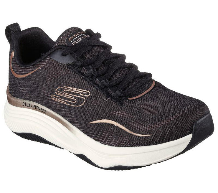 Women's Wide Fit Skechers 149837 D'lux Fitness Pure Glam Walking ...