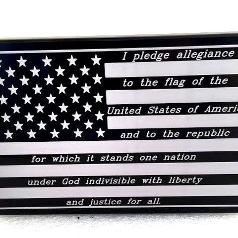 Download American Flag With The Pledge Of Allegiance Hmc Billet