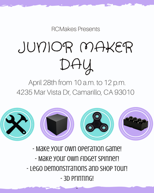 RCMakes Junior Maker Day Flyer