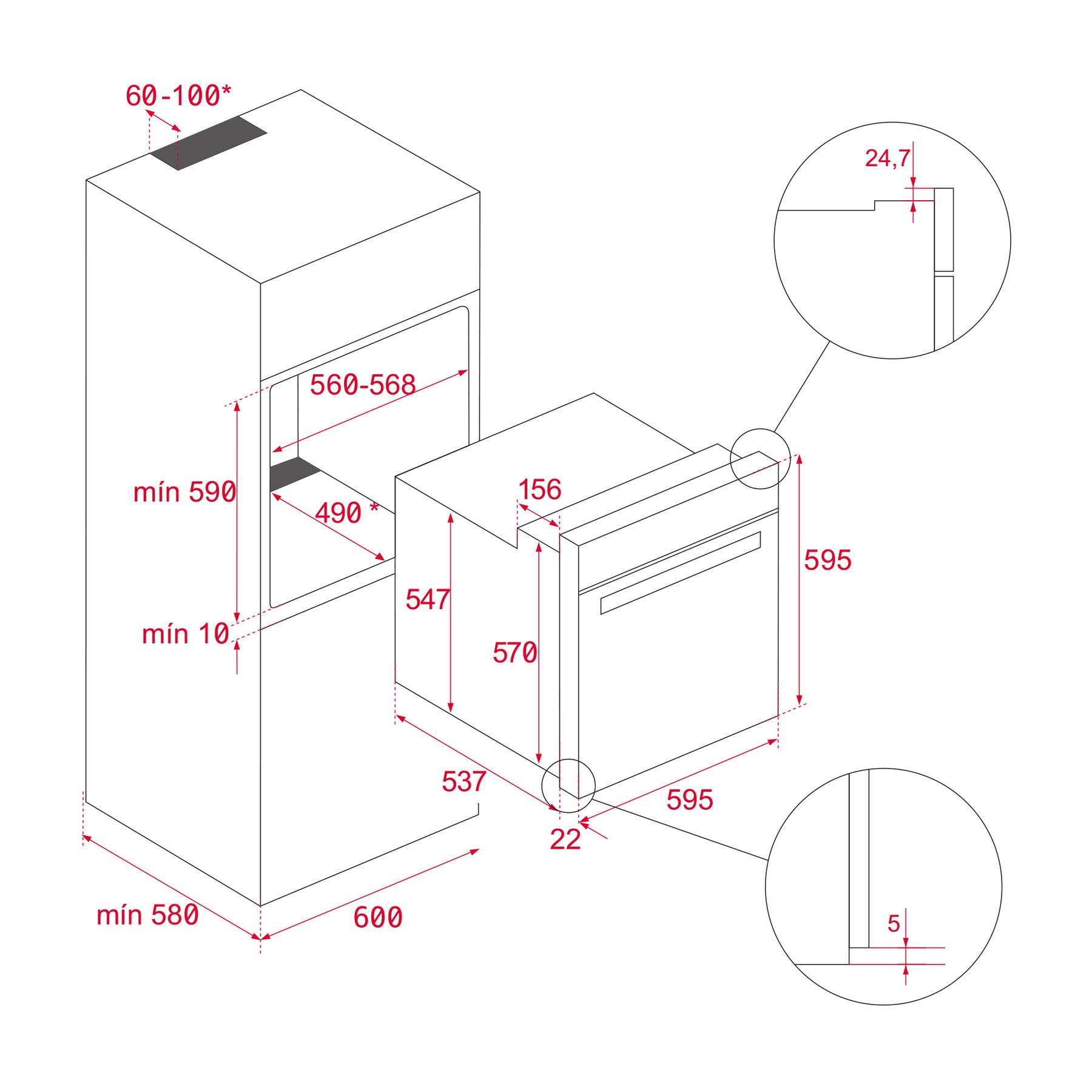 Horno eléctrico Serie 8  60cms - HBG655HS1 - Bosch – Arquitec Group