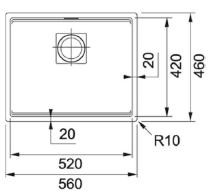 Fregadero 1 seno + esc/derecha M1080