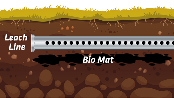 Septic Drain Field with Bio Mat 