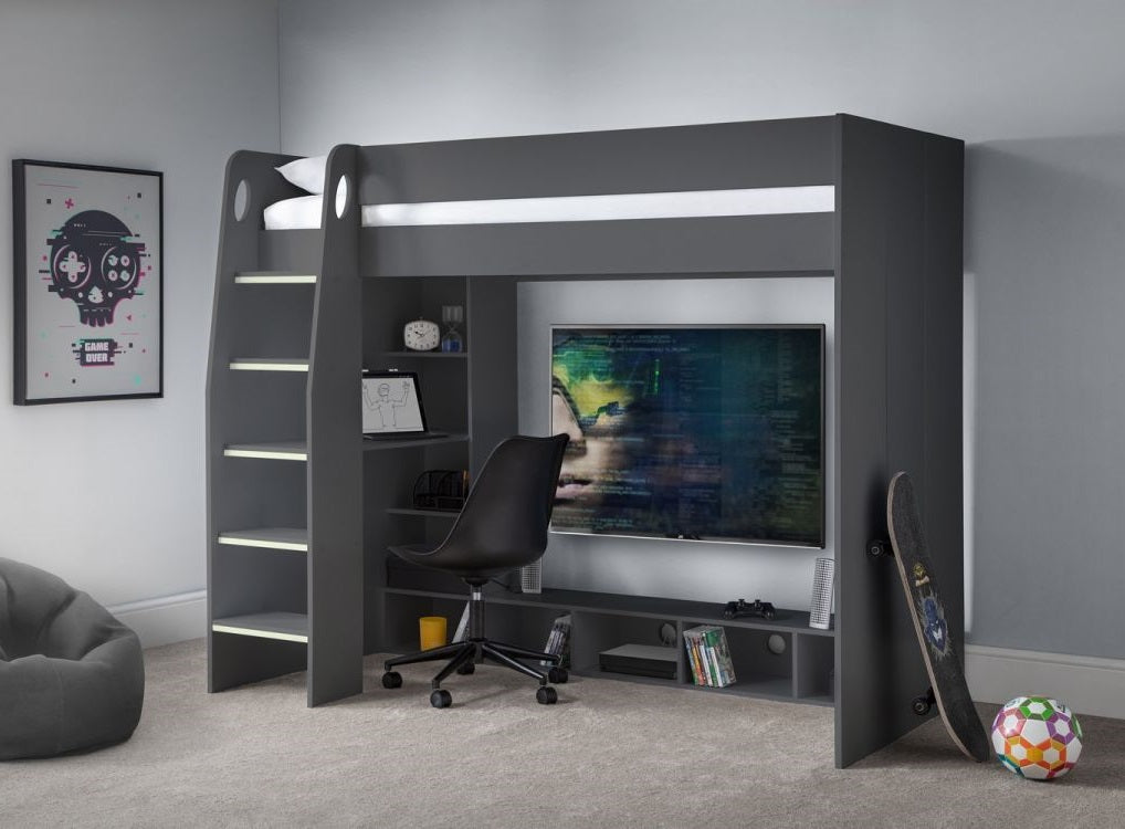 gaming high sleeper with desk