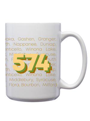 574 Area Code Mug