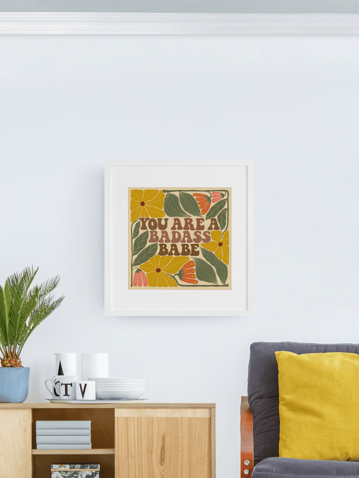 70s Illustration | You Are a Badass Babe Art Print | High West Wild