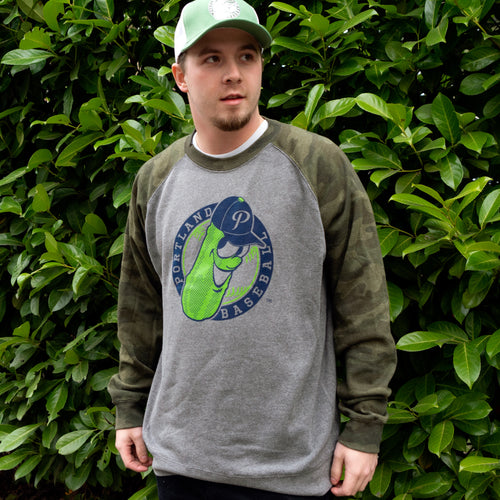 Green Hooded Sweatshirt with Low Profile Badge Logo | Portland