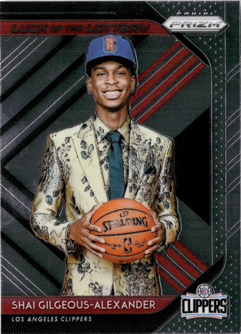 2018-19 Shai Gilgeous-Alexander Panini Prizm LUCK OF THE LOTTERY ROOKI