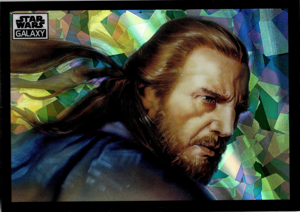 2022 Qui-Gon Jinn Topps Star Wars Galaxy Chrome ATOMIC REFRACTOR 091/150 #78