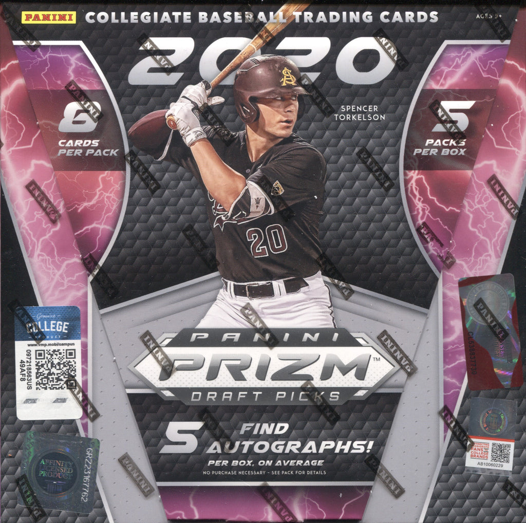 2020 Panini Prizm Collegiate Draft Picks Baseball, Box RbiCru7 Sports