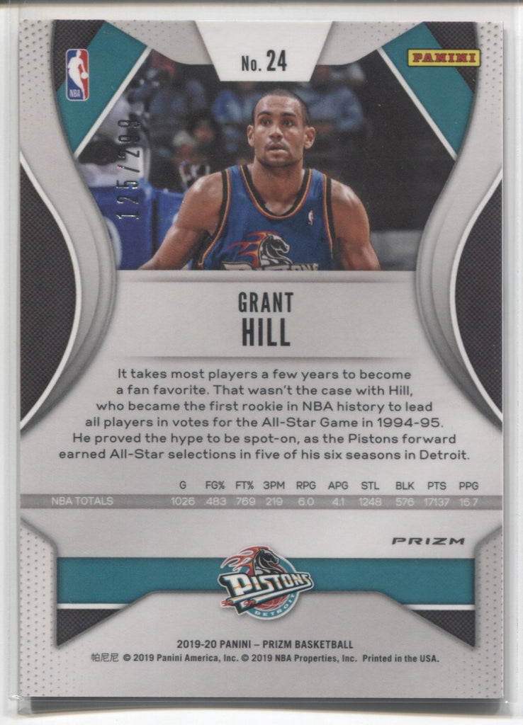 2019-20 Grant Hill Panini Prizm RED 125/299 #24 Detroit Pistons