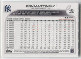 2022 Don Mattingly Topps Series 2 SP GREATS VARIATION #445.2 New York Yankees