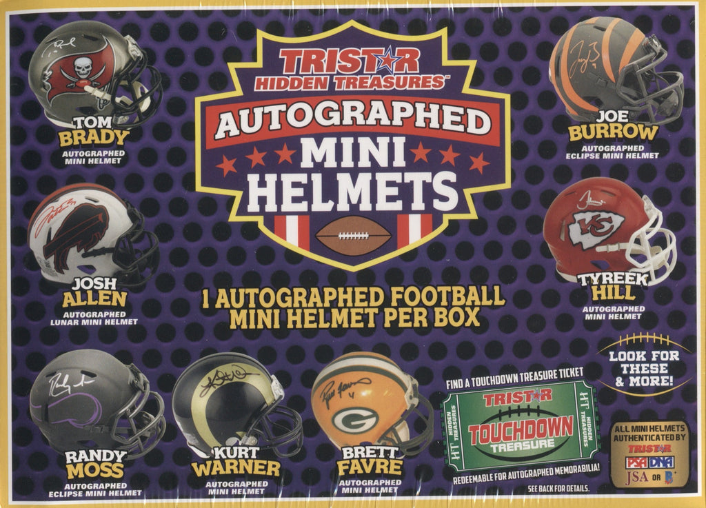 tristar hidden treasures autographed mini helmet