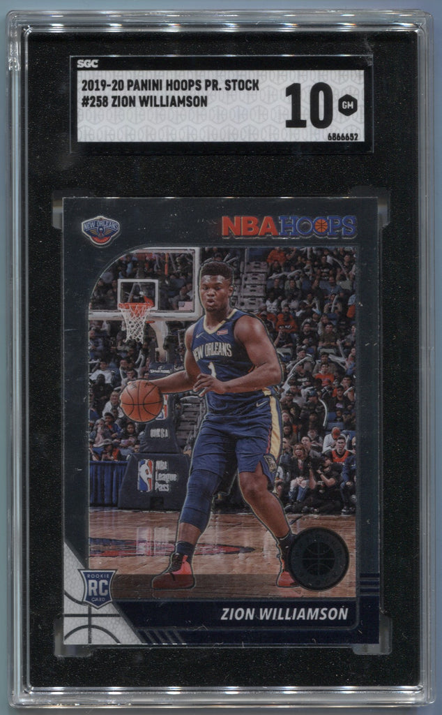 2019-20 Zion Williamson Panini NBA Hoops Premium Stock ROOKIE RC