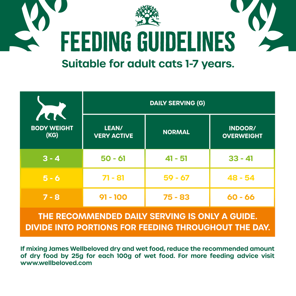 Adult cat dry food feeding guidelines