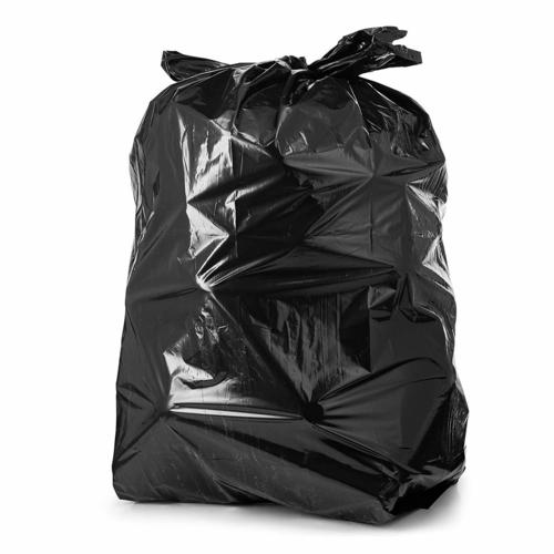 black garbage bags sizes