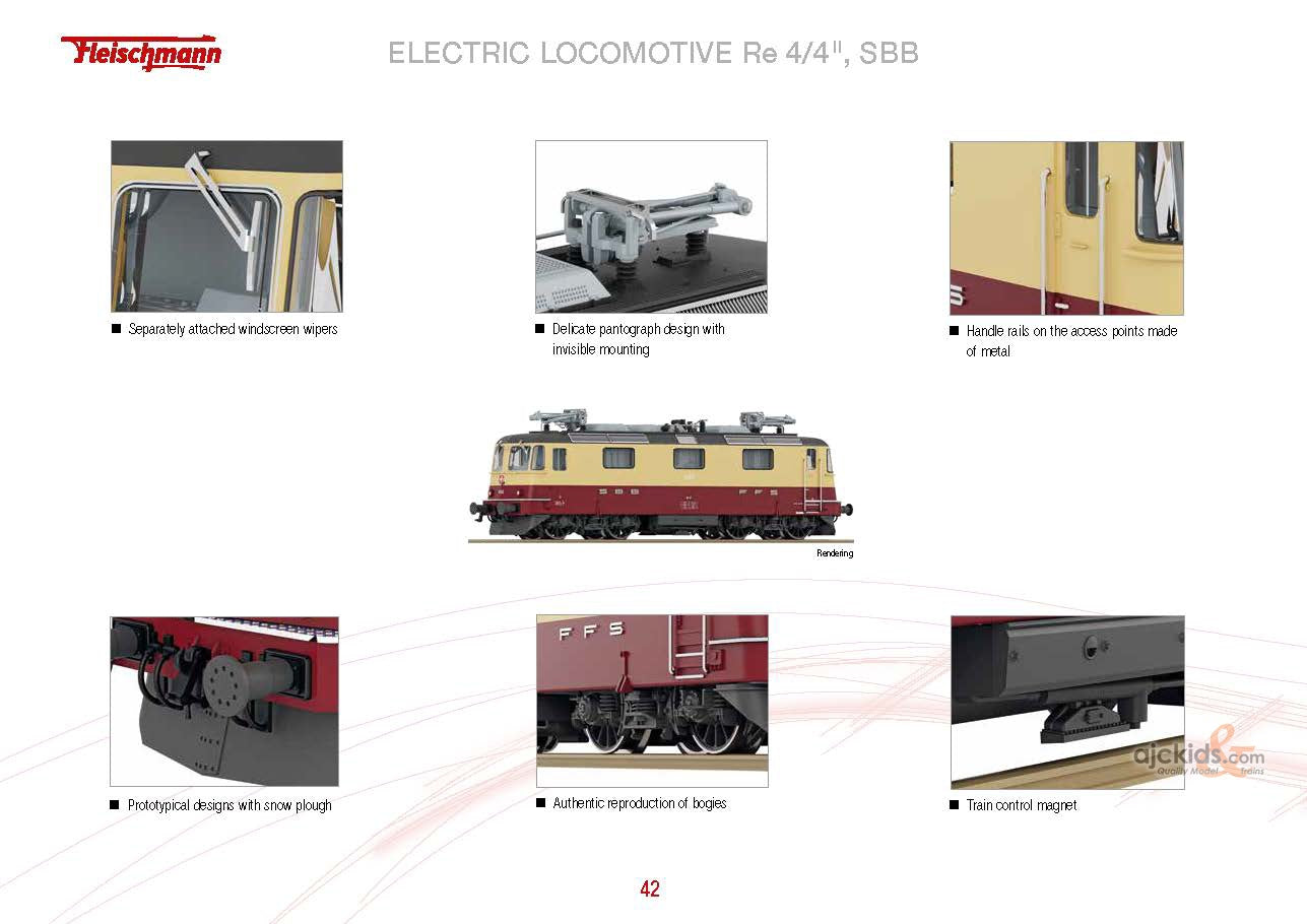 Fleischmann Electric Locomotive Re 4/4 II, SBB model details