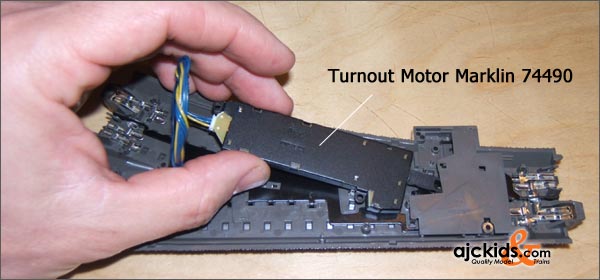 Marklin turnout motor installation