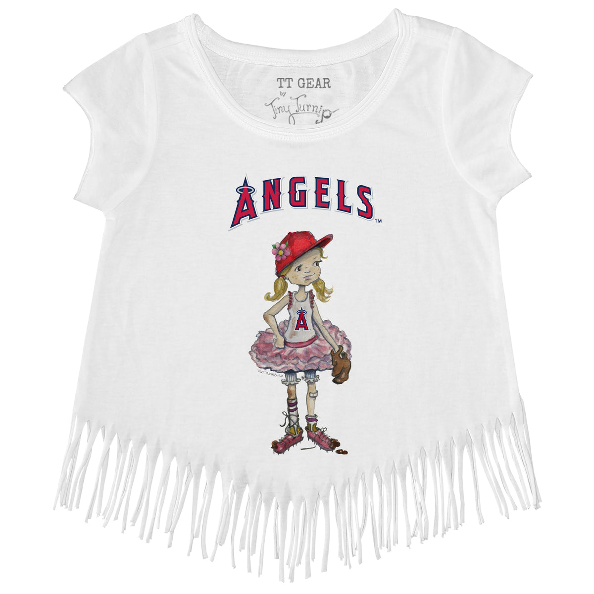 Los Angeles Angels Nacho Helmet Fringe Tee 2T / Red