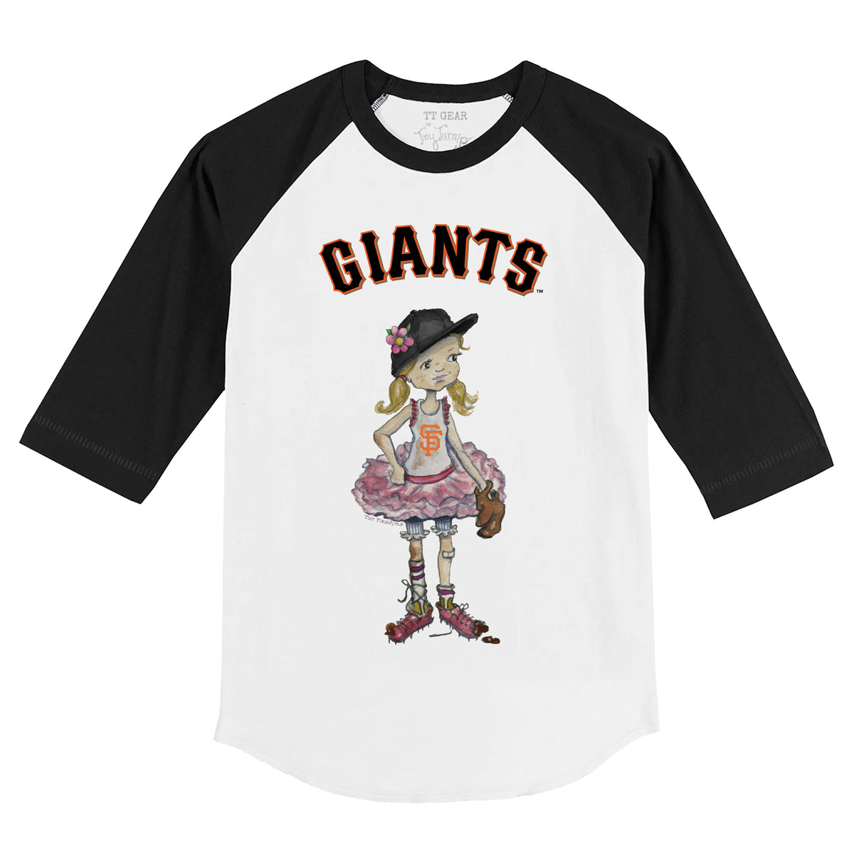 MLB San Francisco Giants Girls Short Sleeve Button Down Mesh Jersey 