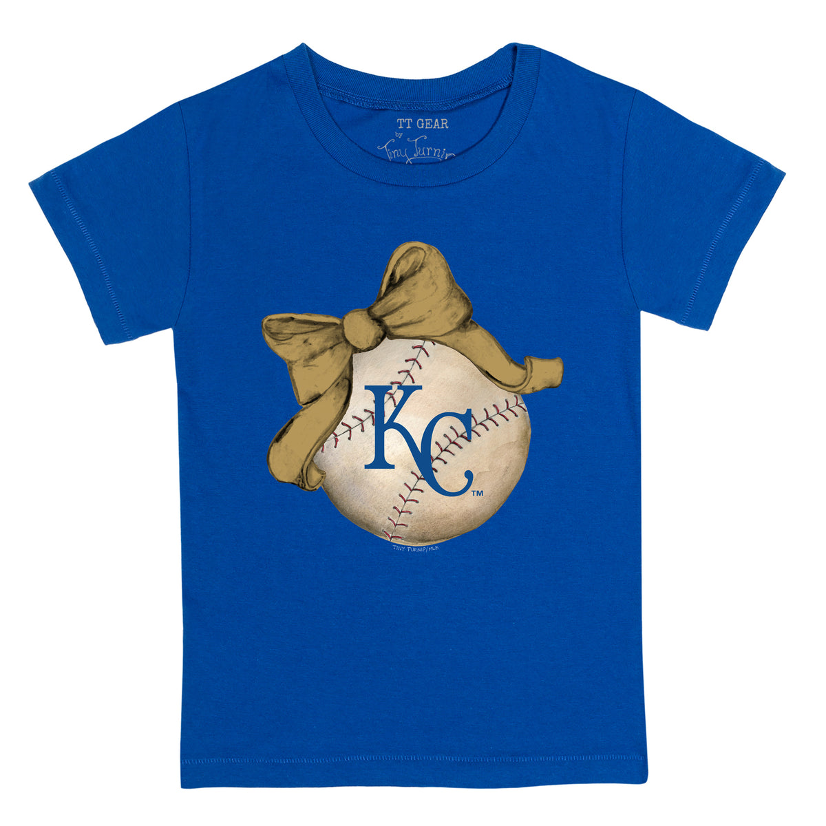 Lids Kansas City Royals Tiny Turnip Women's Baseball Tear 3/4-Sleeve Raglan  T-Shirt - White/Royal