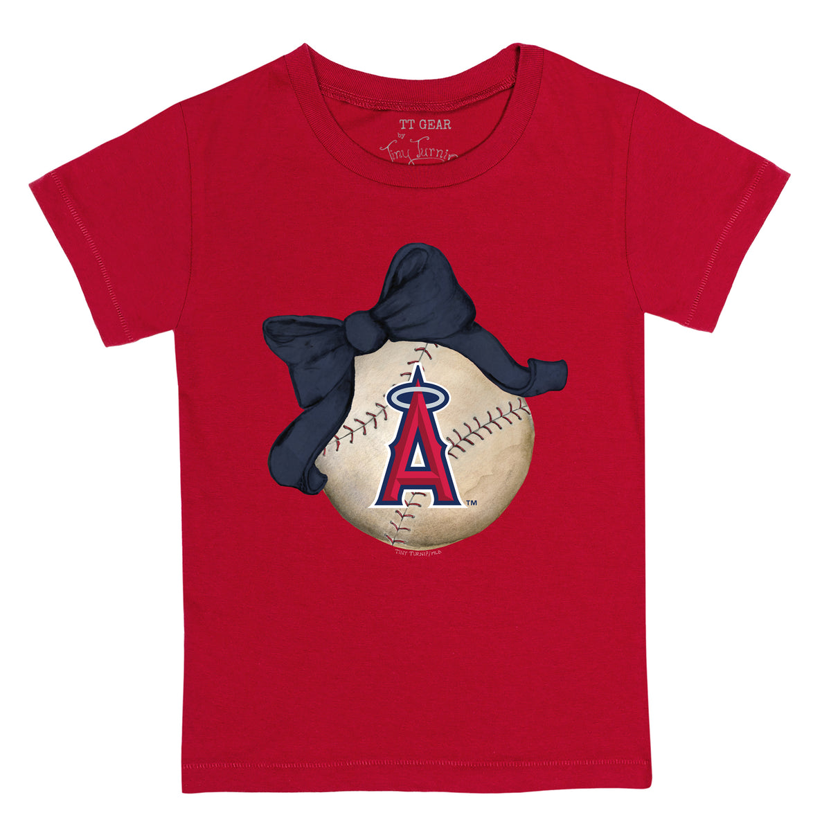 Los Angeles Angels Baseball Flag Tee Shirt Youth Small (6-8) / Red