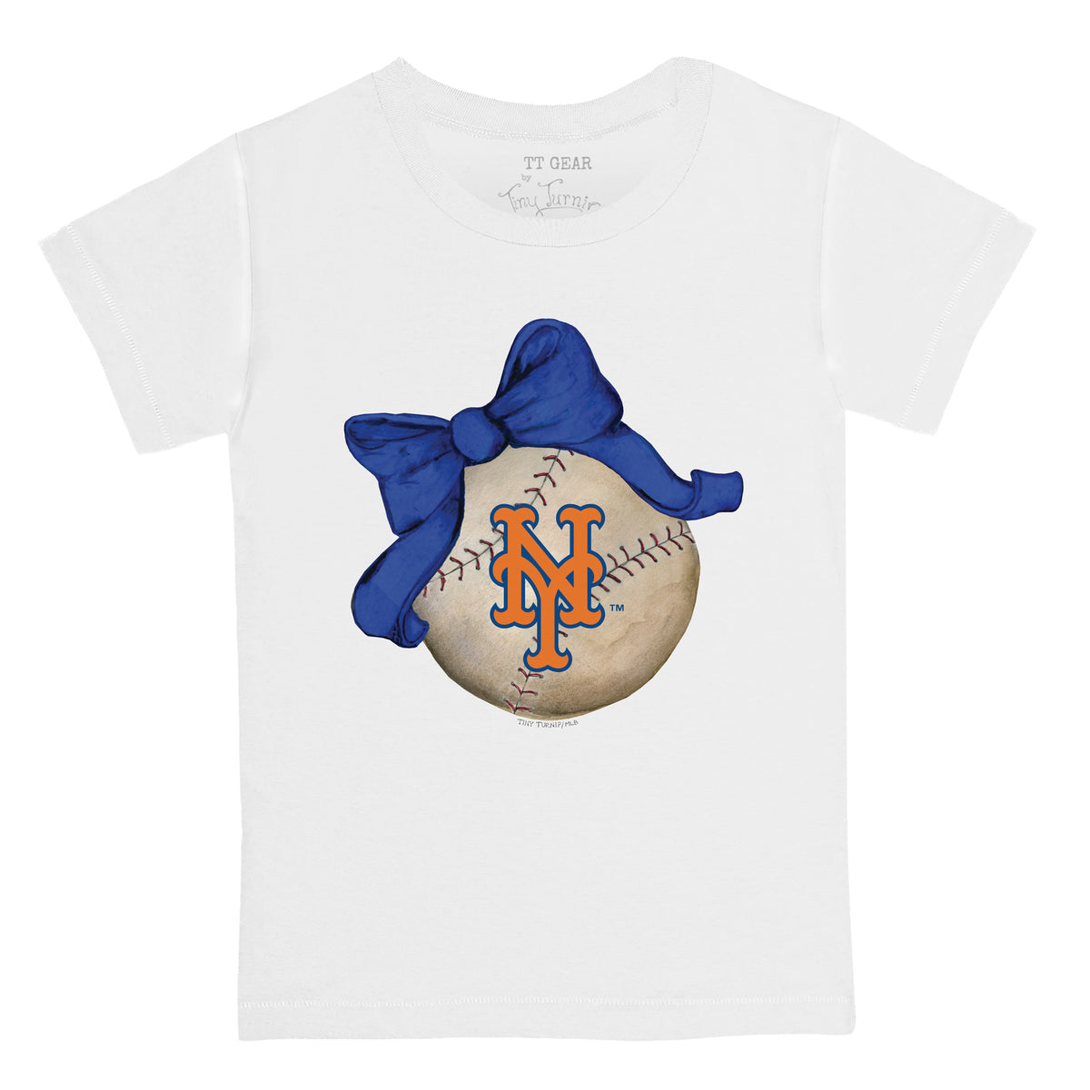 New York Mets Tiny Turnip Infant Fastball Raglan 3/4 Sleeve T-Shirt -  White/Royal