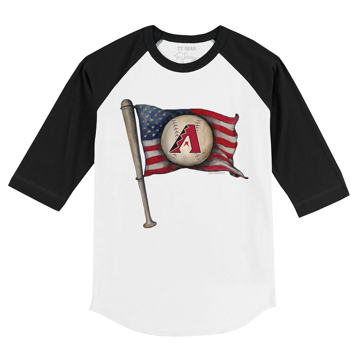 Arizona Diamondbacks Baseball Flag Tee Shirt 6M / Black