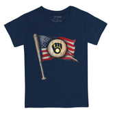 Milwaukee Brewers Baseball Flag Tee Shirt