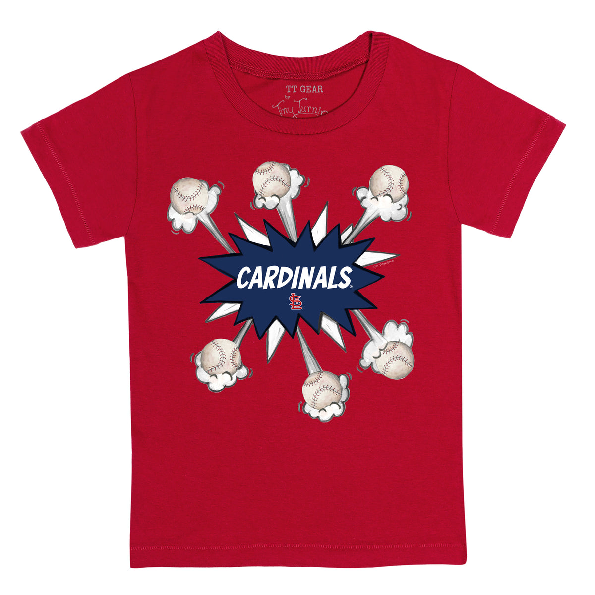 St. Louis Cardinals Tiny Turnip Youth Base Stripe T-Shirt - Red