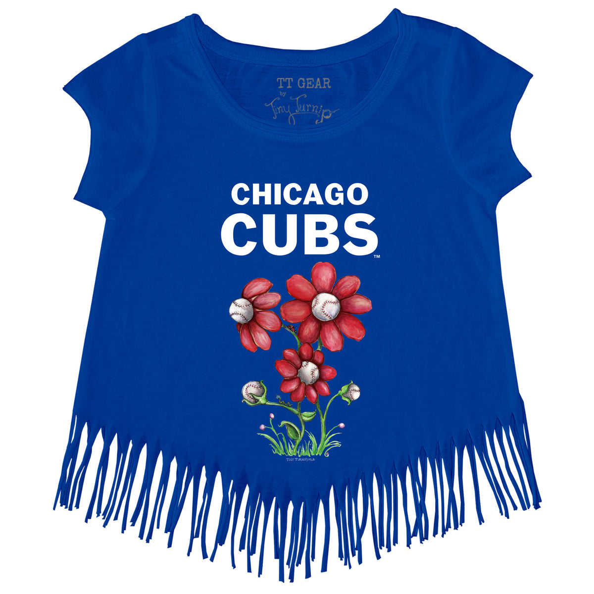 Women's Chicago Cubs Tiny Turnip Royal Baseball Love T-Shirt