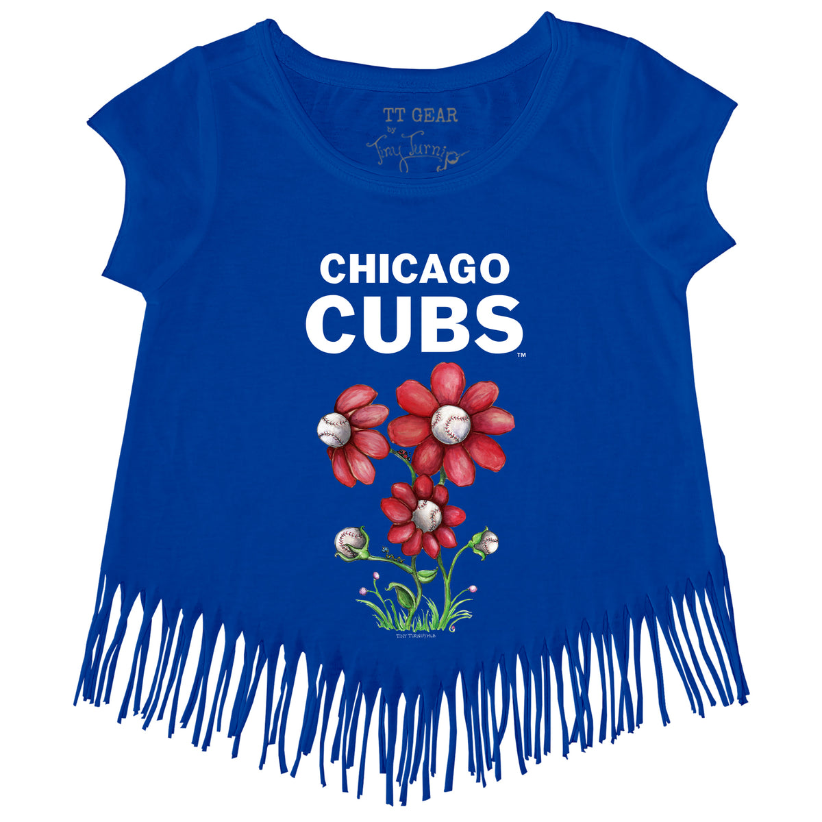 Lids Chicago Cubs Tiny Turnip Women's Baseball Love Raglan 3/4-Sleeve T- Shirt - White/Royal