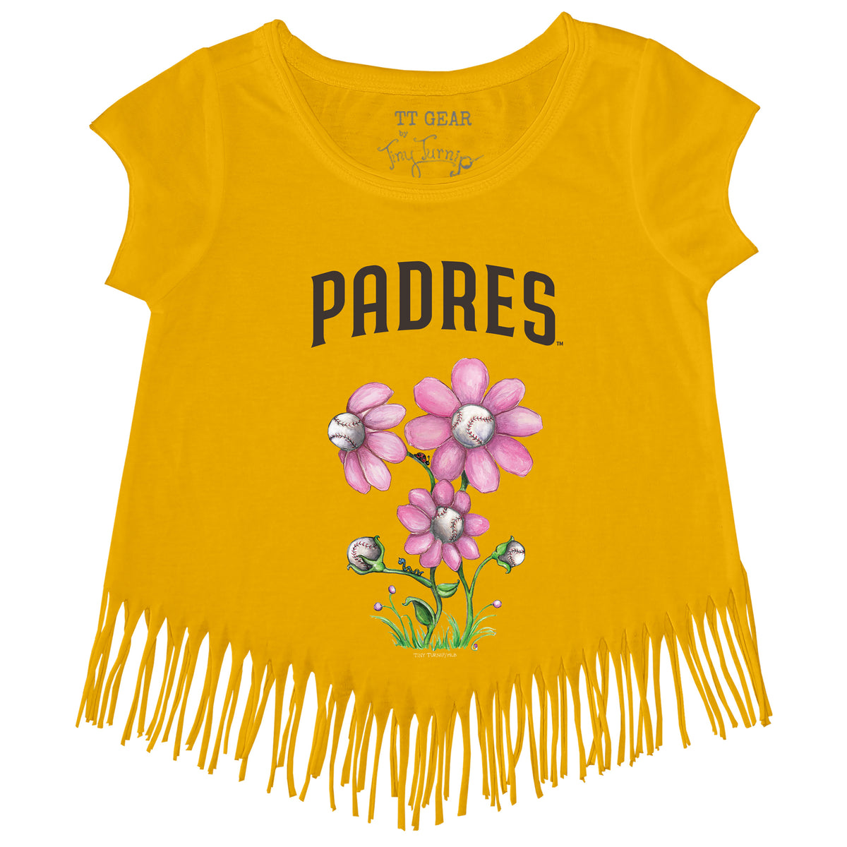 San Diego Padres Tiny Turnip Youth Blooming Baseballs T-Shirt - White