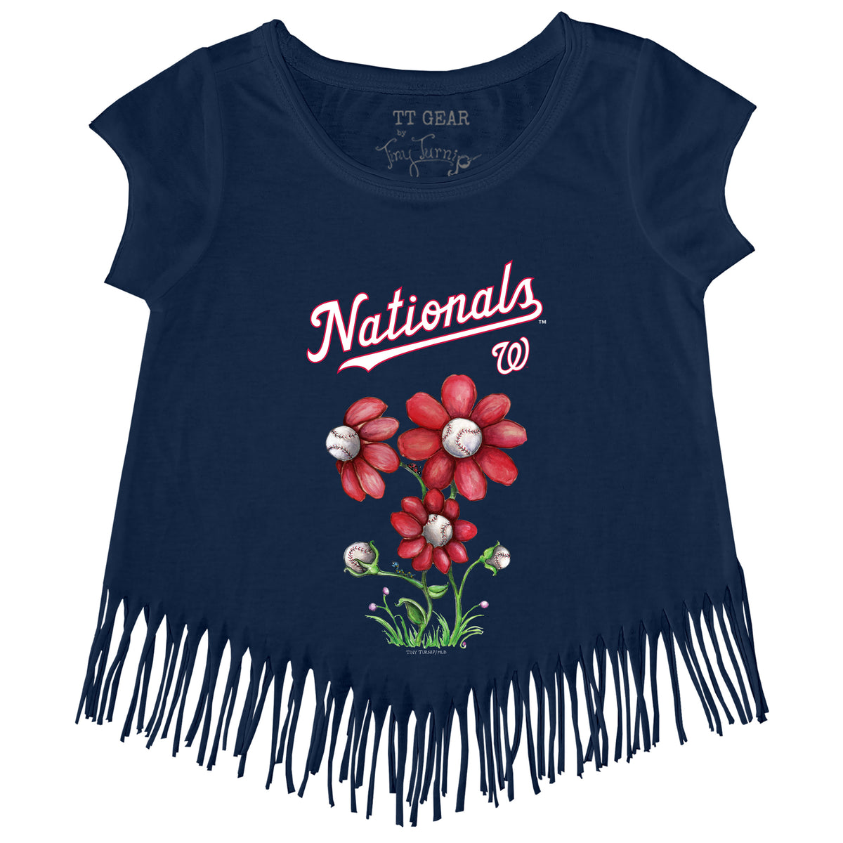 Washington Nationals Tiny Turnip Toddler Baseball Babes T-Shirt - White