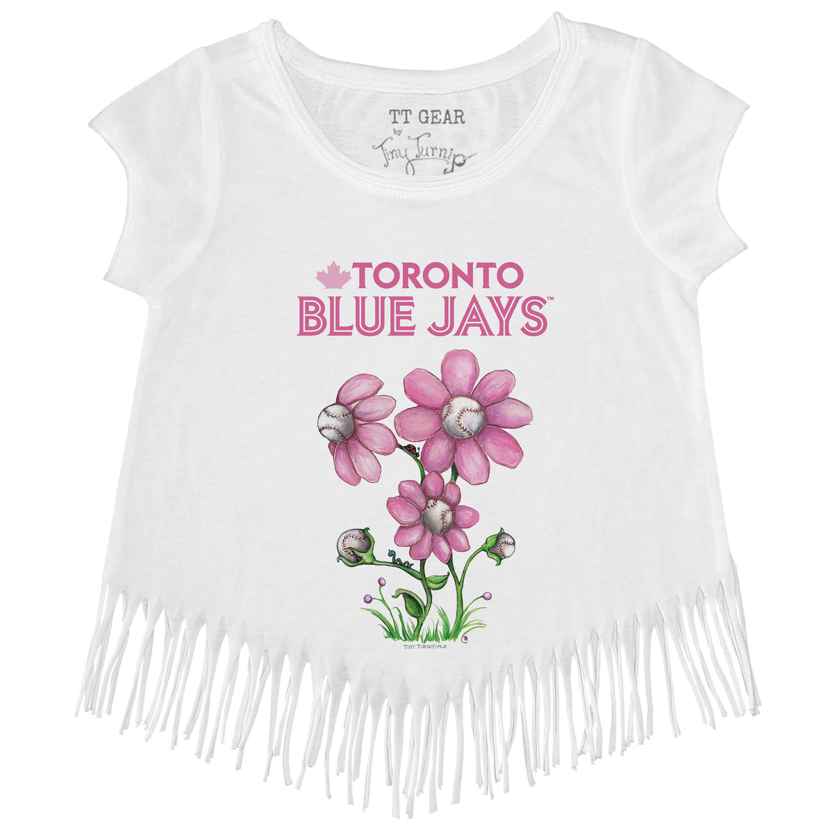 Toronto Blue Jays Baseball Heart Banner Fringe Tee 3T / Royal Blue